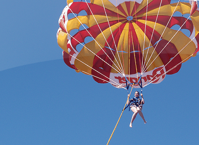 Parasailing at Mill Point - Sunshine Coast Guide