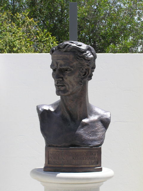 Adam Lindsay Gordon Bronze Bust - Sunshine Coast Guide 0
