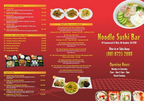 Noodle Sushi Bar Mount Gambier - Sunshine Coast Guide 1