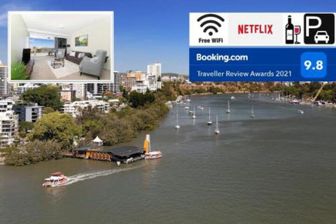 Amazing River View 3 Bedroom Apartment Brisbane CBD Netflix Fast Wifi Carpark - Sunshine Coast Guide 0